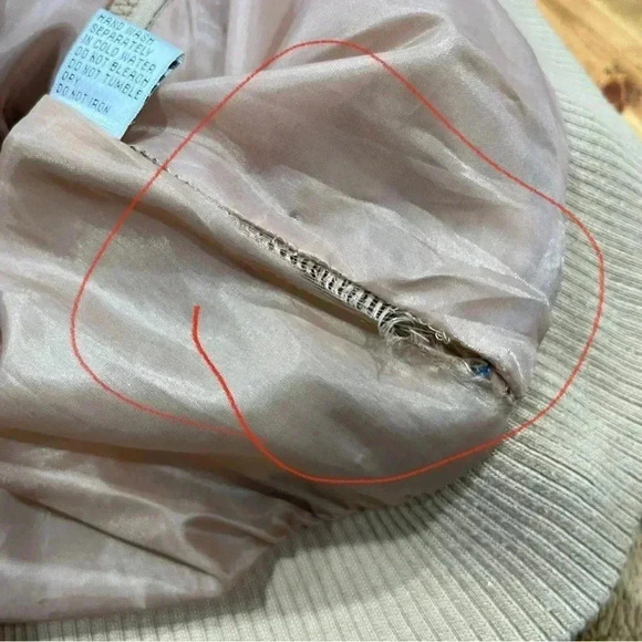 New Directions zip front faux fur tan jacket with elastic waist and cuffs - Picture 10 of 10